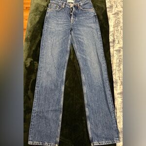 Zara high rise straight leg jeans size 2